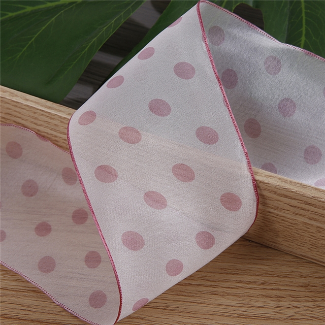 bright silk dot chiffon ribbon