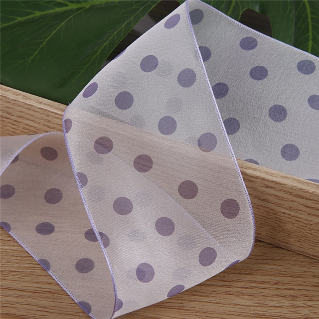 bright silk dot chiffon ribbon