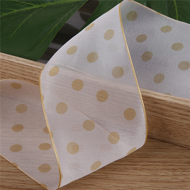 bright silk dot chiffon ribbon