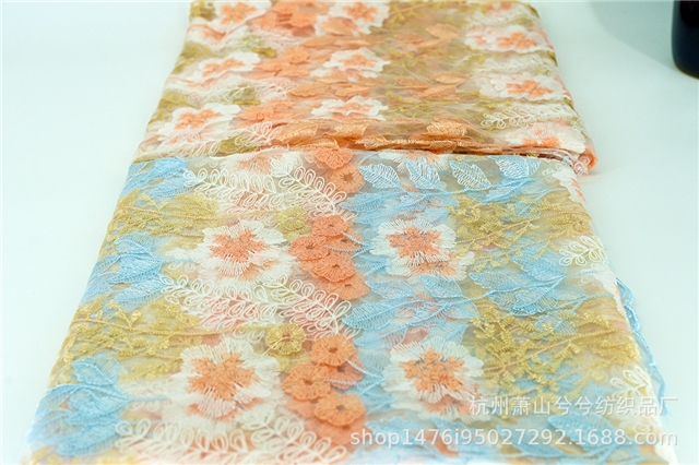 mesh embroidery flower mesh fabric