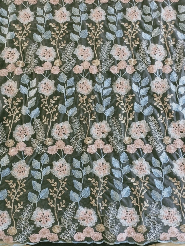mesh embroidery flower mesh fabric