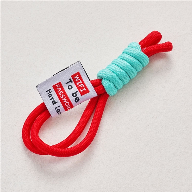 Ins colored woven lanyard keychain
