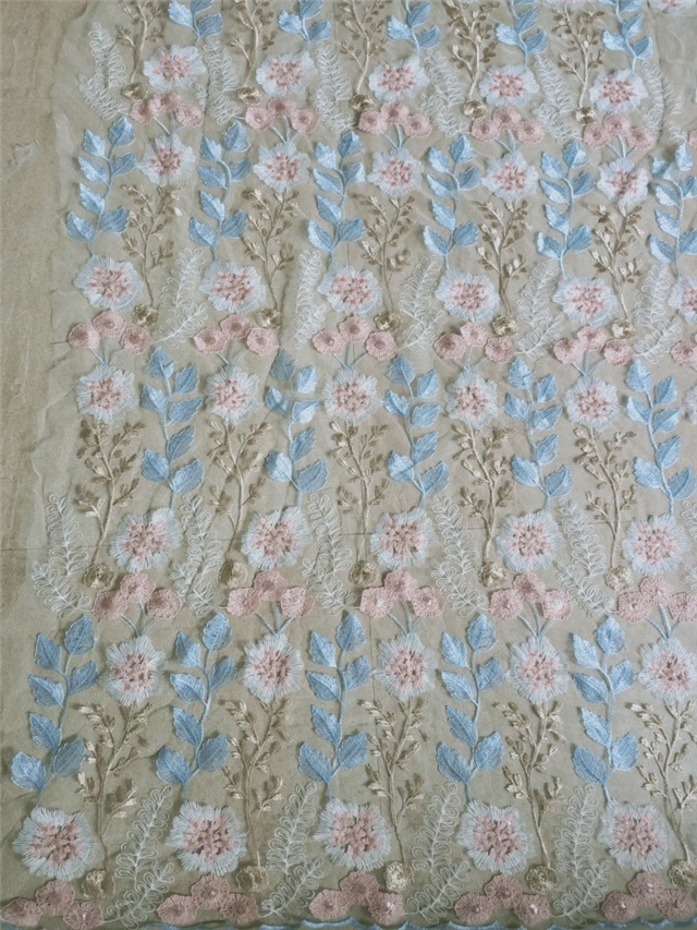 mesh embroidery flower mesh fabric