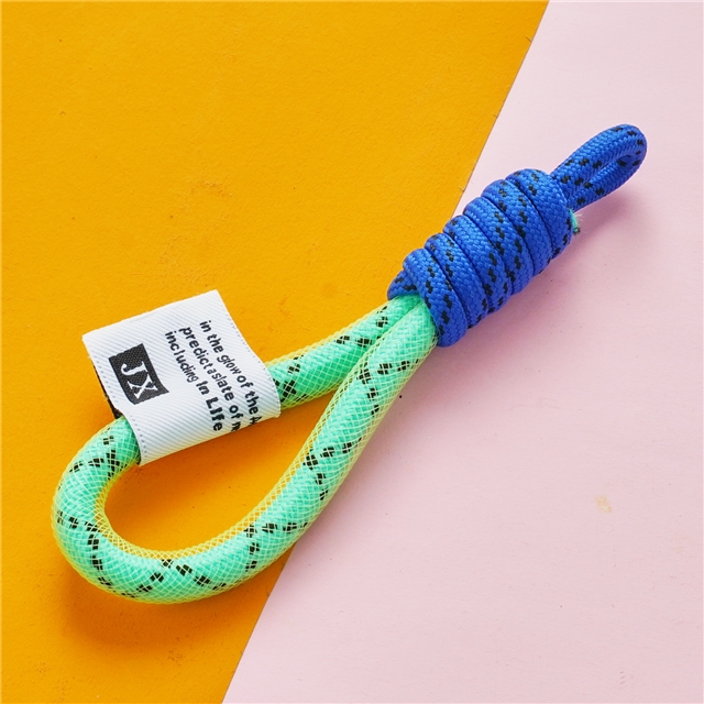 Ins colored woven lanyard keychain