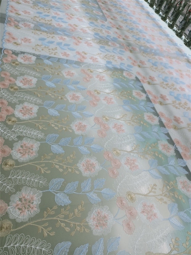 mesh embroidery flower mesh fabric