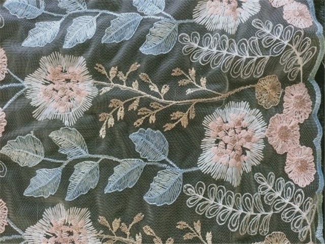 mesh embroidery flower mesh fabric