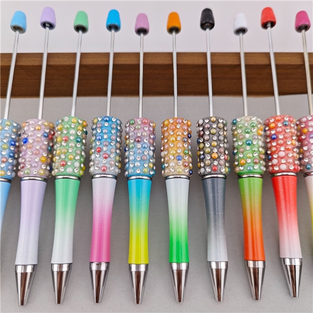 diy rhinestone pearl beadable pen