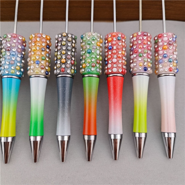 diy rhinestone pearl beadable pen