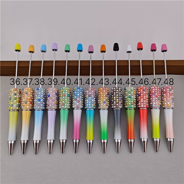 diy rhinestone pearl beadable pen
