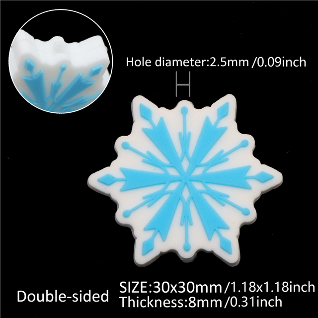 silicone christmas series silicone beads snowflake