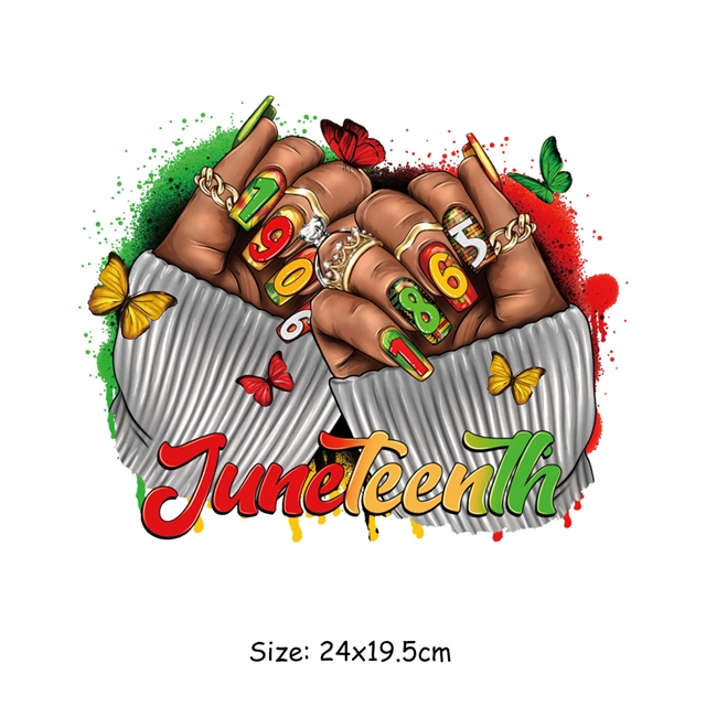 juneteenth series heat transfer Iron on stickers