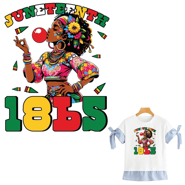 juneteenth series heat transfer Iron on stickers