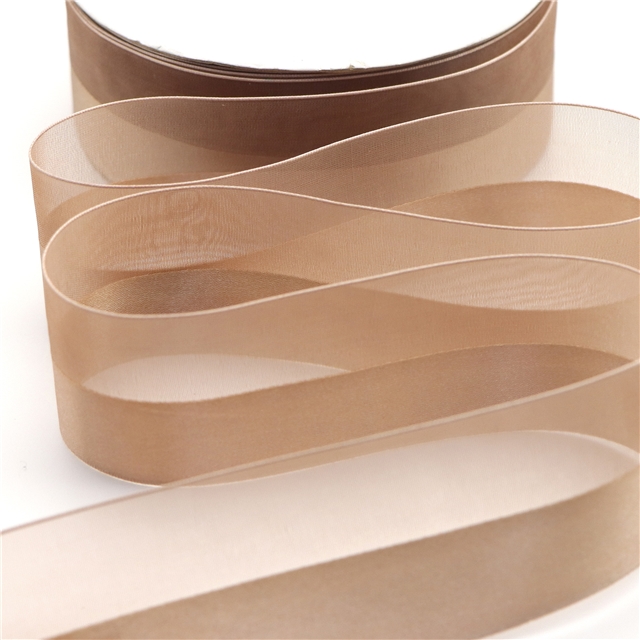 polyester half polyester and half yarn ribbon