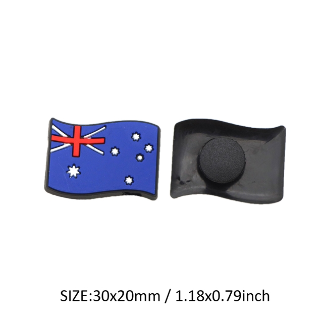 pvc flag series pvc soft rubber shoe buckle australia