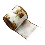 edged fabric slice（5yard/roll）, fine linen fabric edged with iron wire