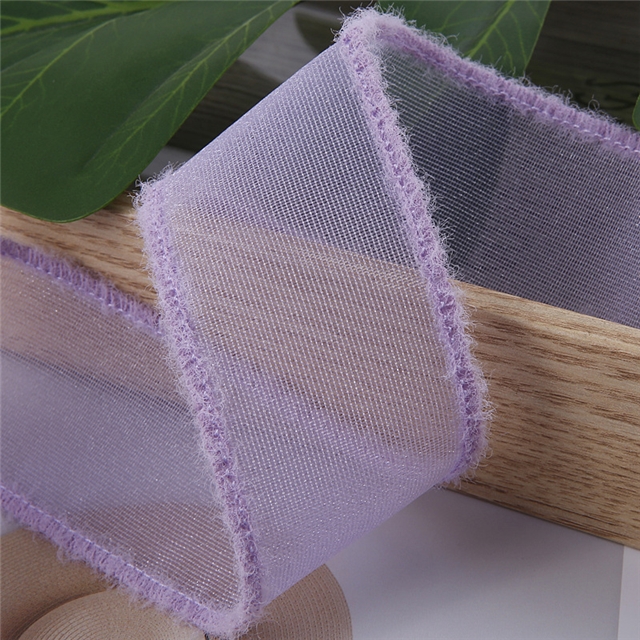 polyester matte edge shiny chiffon tibbon