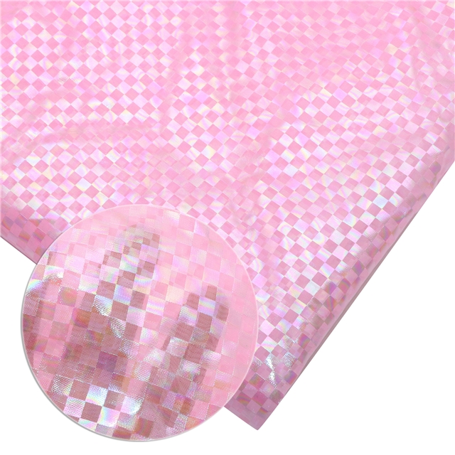 iridescent plaid mesh fabric 1#,peach pink,50*150cm(19.7*59.1
