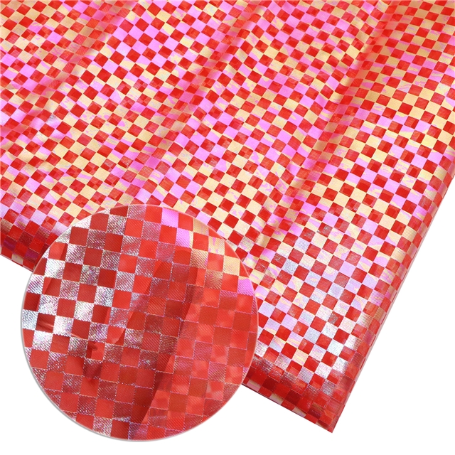iridescent plaid mesh fabric 12#,red,50*150cm(19.7*59.1
