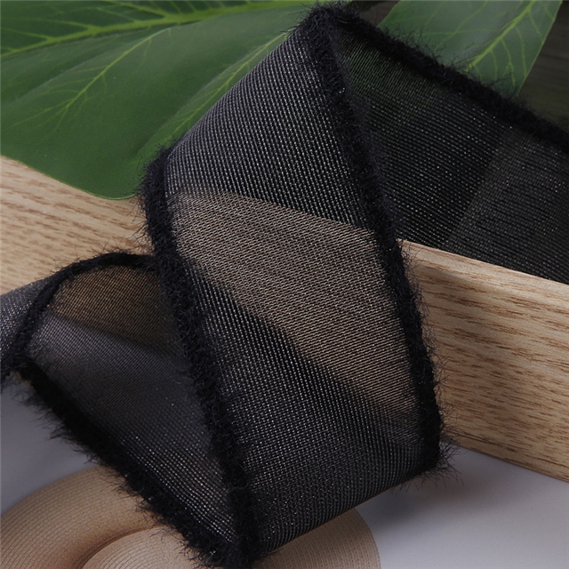 polyester matte edge shiny chiffon tibbon
