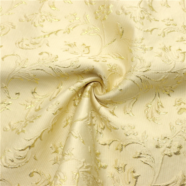 10% metal wire 30% nylon 60% polyester relief flower jacquard fabric