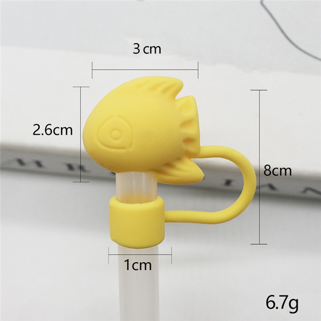 silicone sea world series straw cap (without straw) 