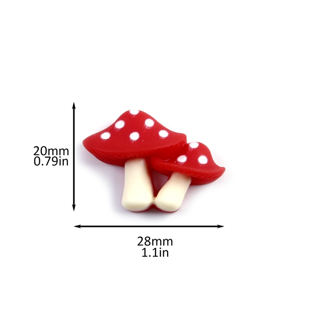 resin cartoon 3d resin accessories mushroom,20*28mm(0.8*1.1