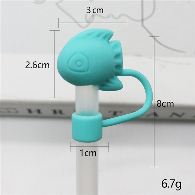 silicone sea world series straw cap (without straw) 