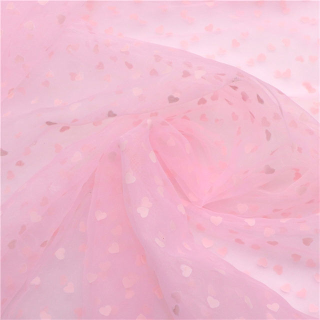 printing heart mesh fabric
