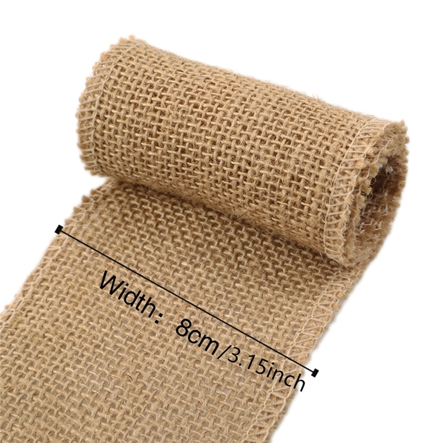 Linen linen ribbon 8cm(3.2
