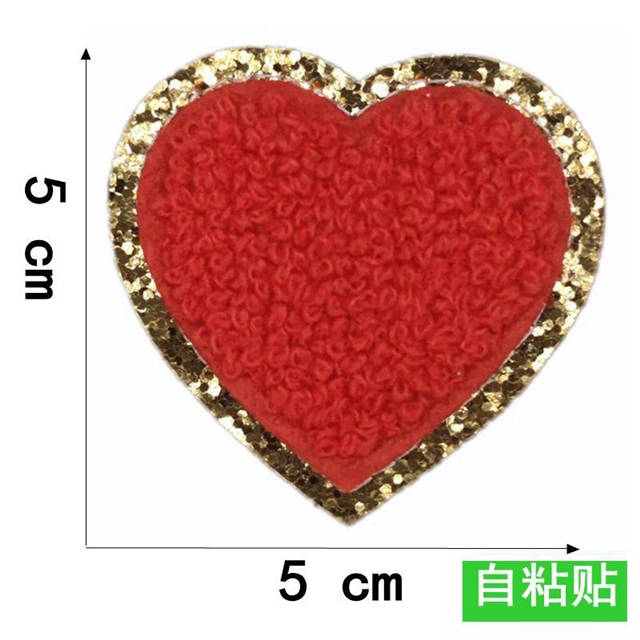 heart snow neil towel embroidery patch 2#self adhesive