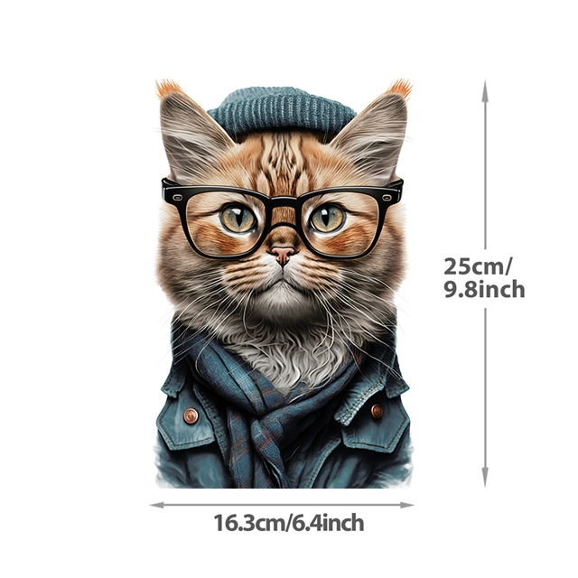 personality cat series Iron on Stickers