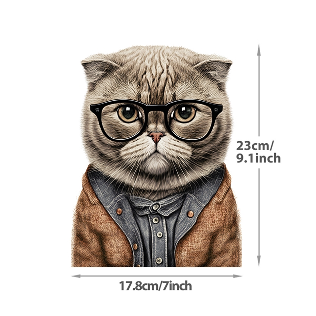 personality cat series Iron on Stickers