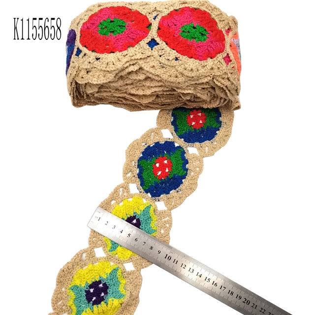 polyester filament imitation hand hook embroidery jacquard ribbon