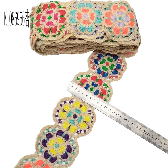 polyester filament imitation hand hook embroidery jacquard ribbon