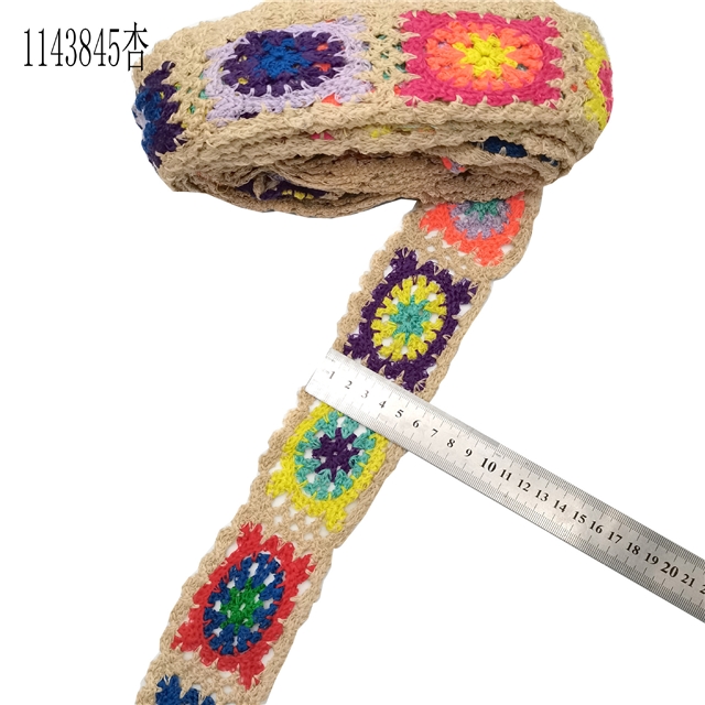 polyester filament imitation hand hook embroidery jacquard ribbon