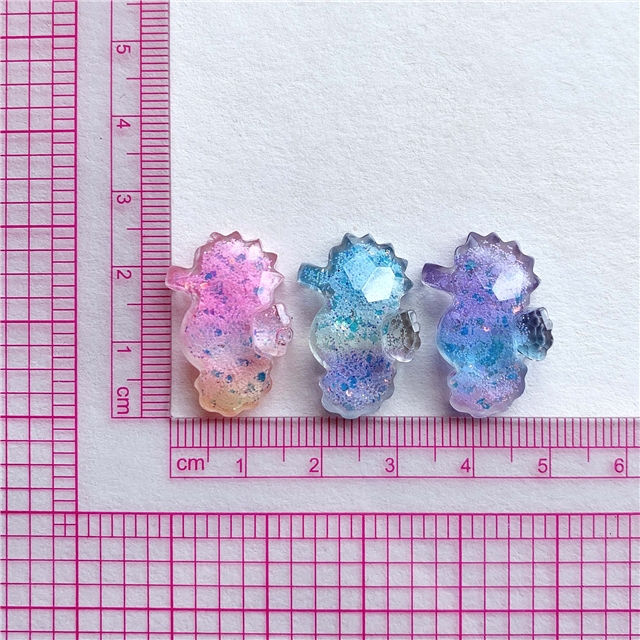 resin transparent cut gradient color ocean series 3d resin accessories