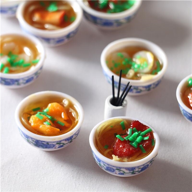 resin simulated tableware food micro landscape decoration set