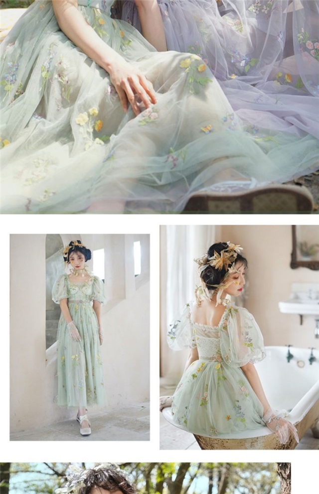 100% polyester flower embroidery mesh fabric