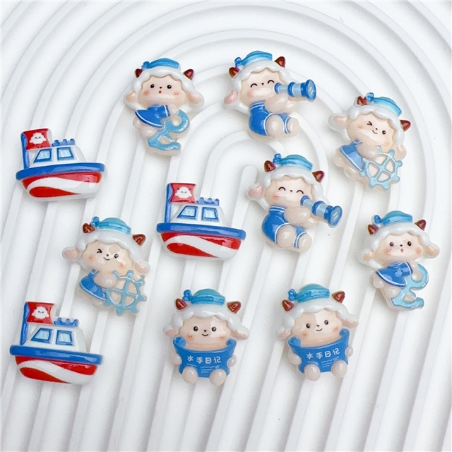 resin sheep sailor smooth 3d resin accessories