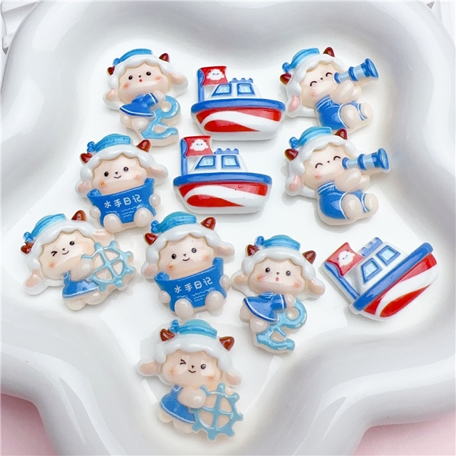 resin sheep sailor smooth 3d resin accessories