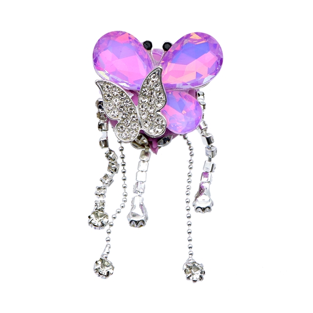 clay+rhinestone+alloy rhinestone butterfly tassel clay beads purple