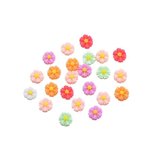 滴胶 Resin Daisy resin flower colorful,9mm(3/8