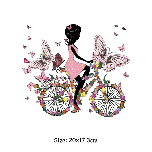 flower butterfly series Iron on stickers