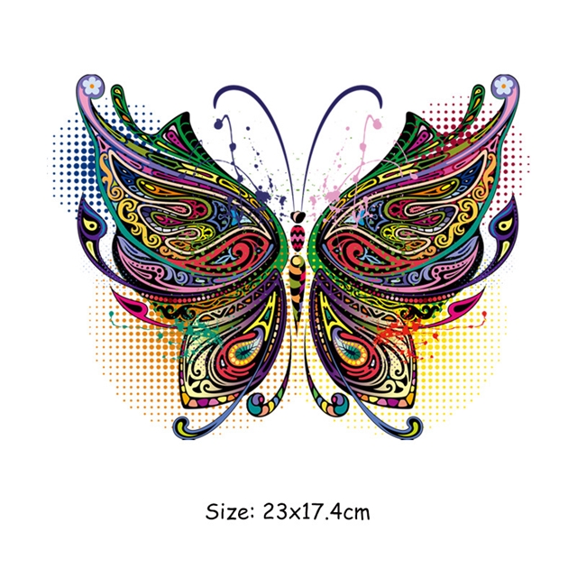 flower butterfly series Iron on stickers
