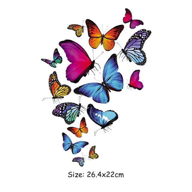 flower butterfly series Iron on stickers