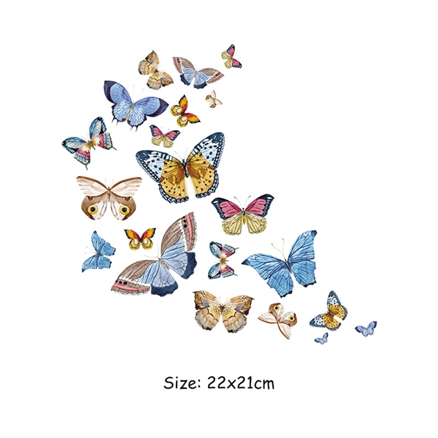 flower butterfly series Iron on stickers
