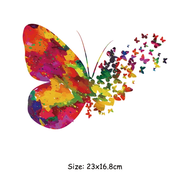 flower butterfly series Iron on stickers