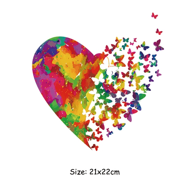 flower butterfly series Iron on stickers