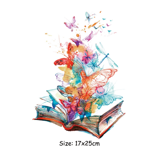 flower butterfly series Iron on stickers