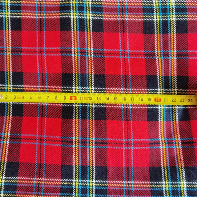 Polyester Cotton Grid series color woven jacquard fabric